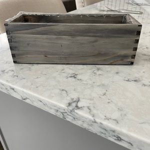 Wood boxes. Mini garden box